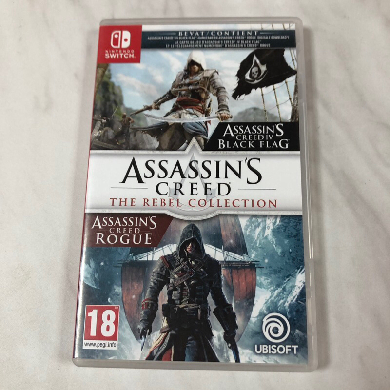 （二手） switch 刺客教條 4 逆命合輯 黑旗 + 叛變 ASSASSINS CREED IV 有中文 NS