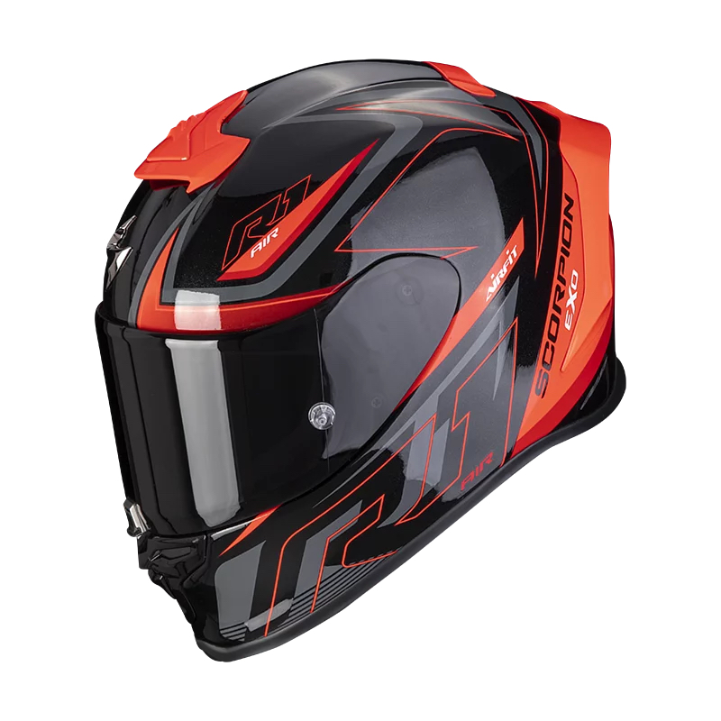 任我行騎士部品 SCORPION EXO-R1 EVO AIR GAZ 黑紅 全罩 頂級 競賽 雙D扣 選手 安全帽