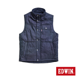 EDWIN 多口袋刷毛背心(原藍色)-男款
