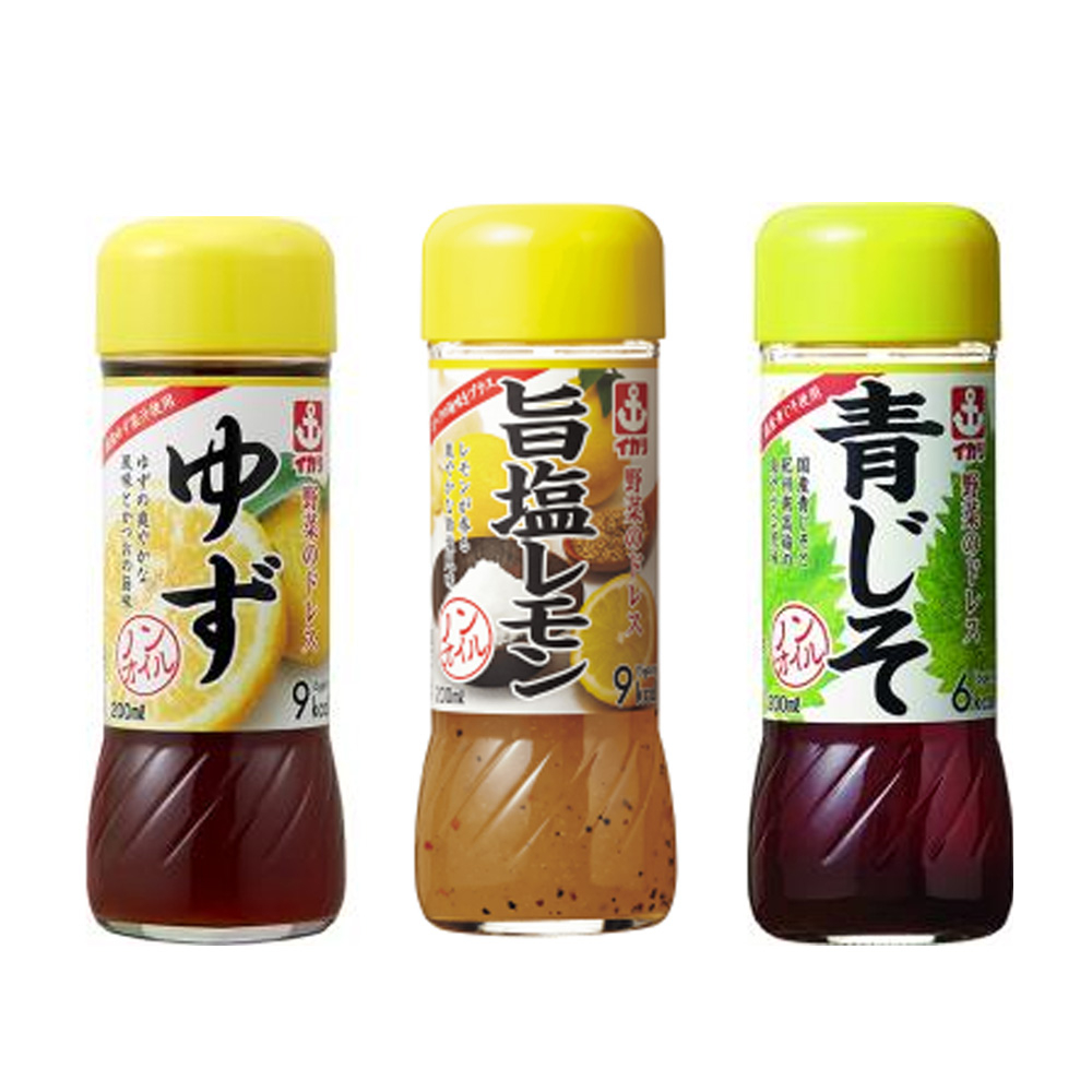 【餅之鋪】日本 伊卡利沙拉醬200ml 柚子風味 鹽檸檬風味 青紫蘇風味