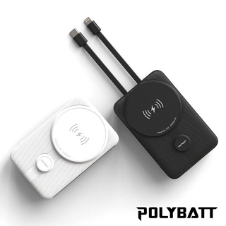 PolyBatt 10000mAh 磁吸帶線行動電源 支援磁吸 2C / LC