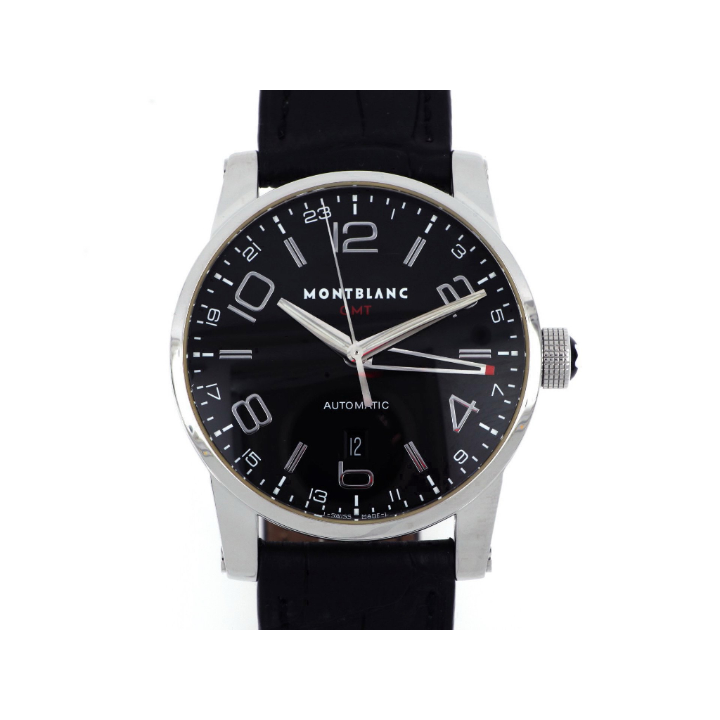 【久大御典品】MONTBLANC 萬寶龍錶 男錶 42mm 機械錶 7081 GMT功能 保證真品 編號L120406R
