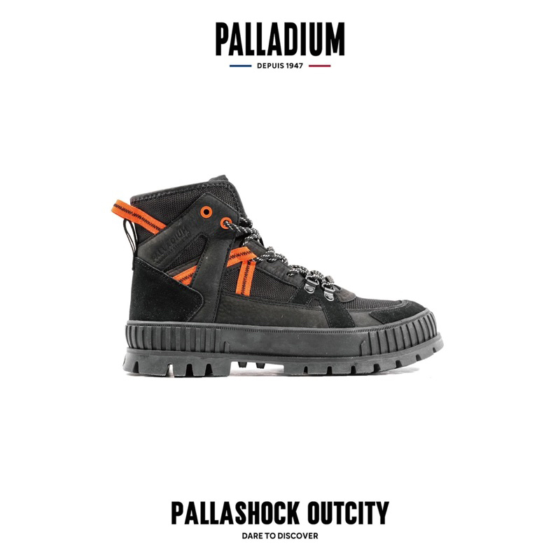 DY• PALLADIUM PALLASHOCK OUTCITY 黑橘 巧克力靴 厚底 高筒 男鞋 08877-008