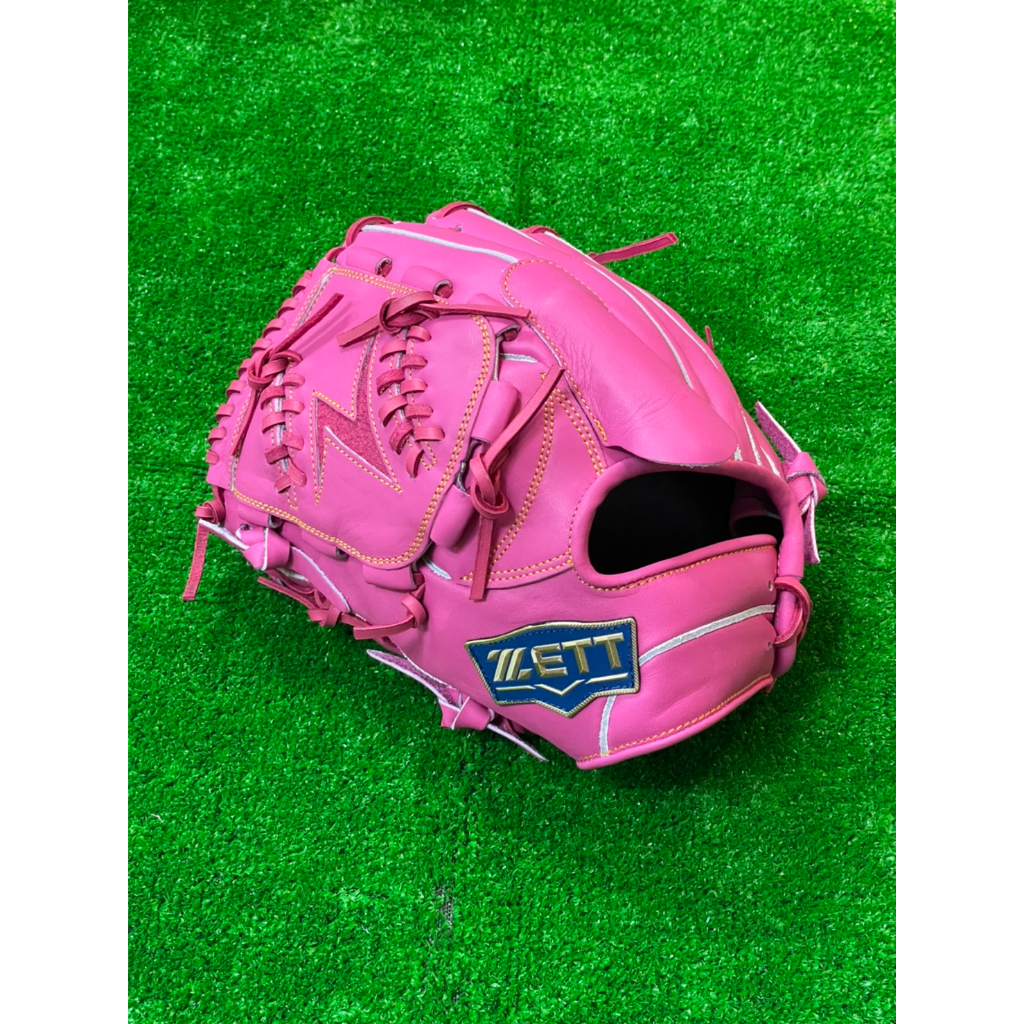 棒球世界ZETT SPECIAL ORDER 訂製款棒球手套特價內野投手12吋粉紅色反手用