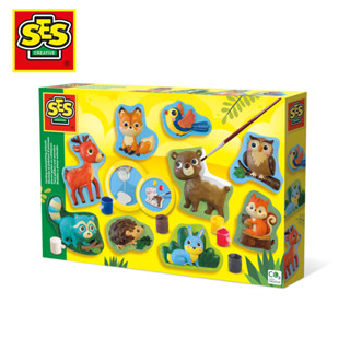 荷蘭SES DIY創意石膏彩繪-森林動物-01134 石膏玩具 兒童手作勞作 塗鴉彩繪 親子玩具 荷蘭製造 DIY創作