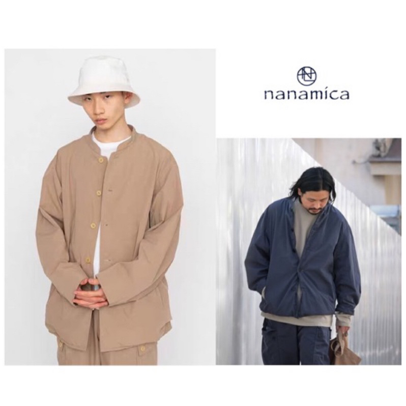 🇯🇵 Nanamica Band Collar Jacket 23SS 包芯紗水洗做舊立領夾克 長袖襯衫 日單 潮流