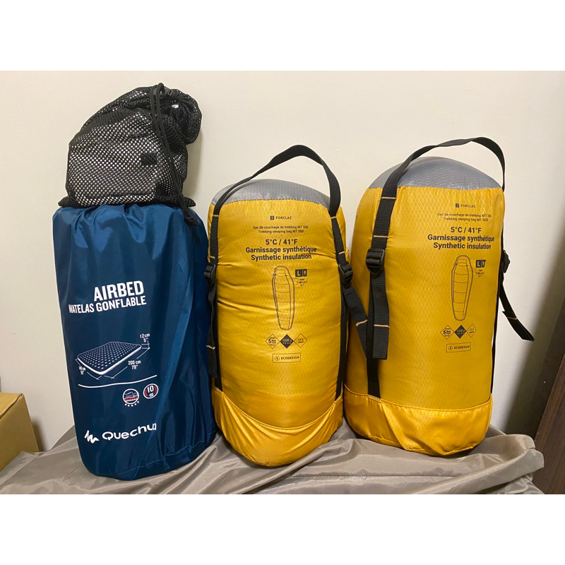 迪卡儂成人款 0°- 5°C 防潑水登山健行睡袋 (木乃伊款)
