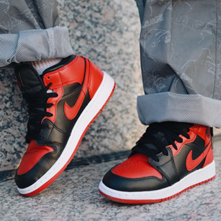 【Fashion SPLY】Air Jordan 1 Mid GS Banned 黑紅 大童 休閒鞋554725-074