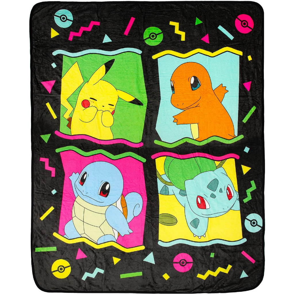 預購🚀空運🚀 美國專櫃 Pokemon Pikachu  寶可夢 皮卡丘 毛毯 棉被 毯子 傑尼龜 小火龍