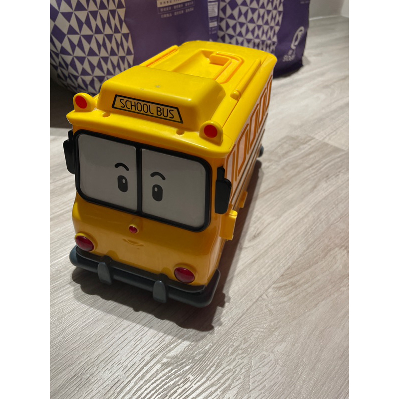 （二手）汽車收納 公車 韓國卡通 玩具