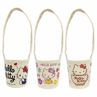 Hello Kitty 帆布飲料提袋(1入) 款式可選【小三美日】 DS016251