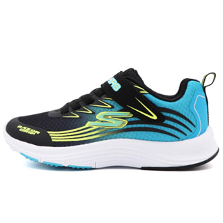 SKECHERS MEMORY FOAM 魔鬼氈 記憶鞋墊 運動鞋 中大童 藍 R9588 (405108LBKTQ)