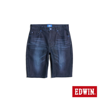 EDWIN 男款 加大碼 EDGE JERSEYS 迦績合身牛仔短褲(原藍磨)