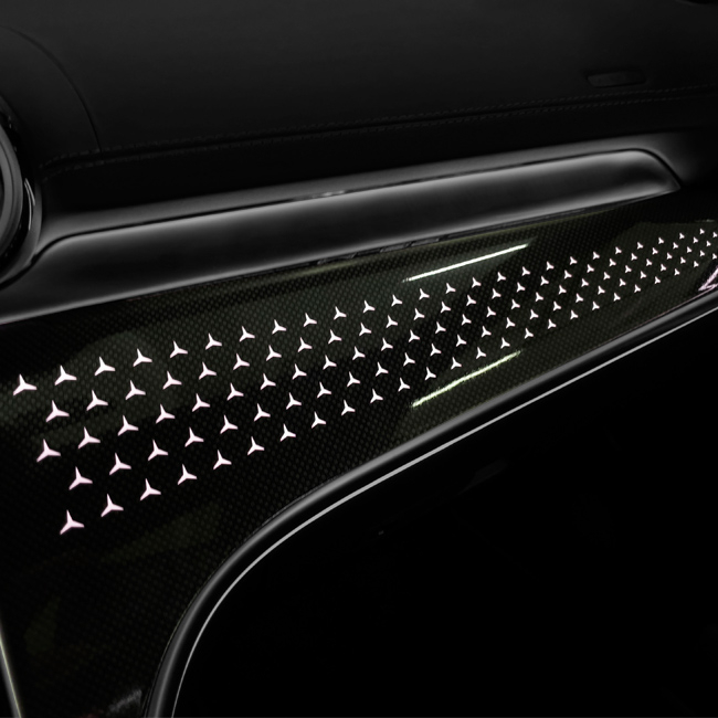 賓士 C級 W206 S206 星徽款主動式幻彩流水氣氣氛燈 中控面板 禾笙影音館