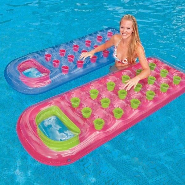 原廠INTEX 59895彩色充氣浮排 成人玩水游 泳戲水 水上氣墊床 充氣浮床