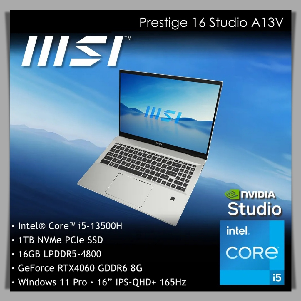 【布里斯小舖】MSI微星 Prestige 16Studio A13VF-232TW i5-13500H RTX4060