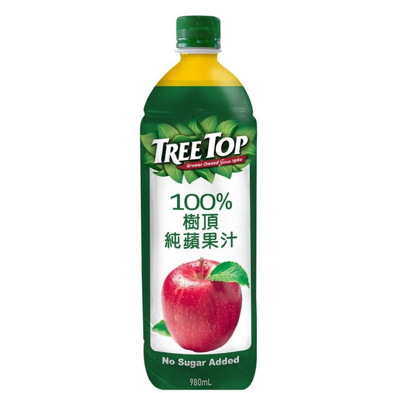 Tree Top 樹頂 蘋果汁 100%純蘋果汁樹頂 Tree Top  980ml/瓶