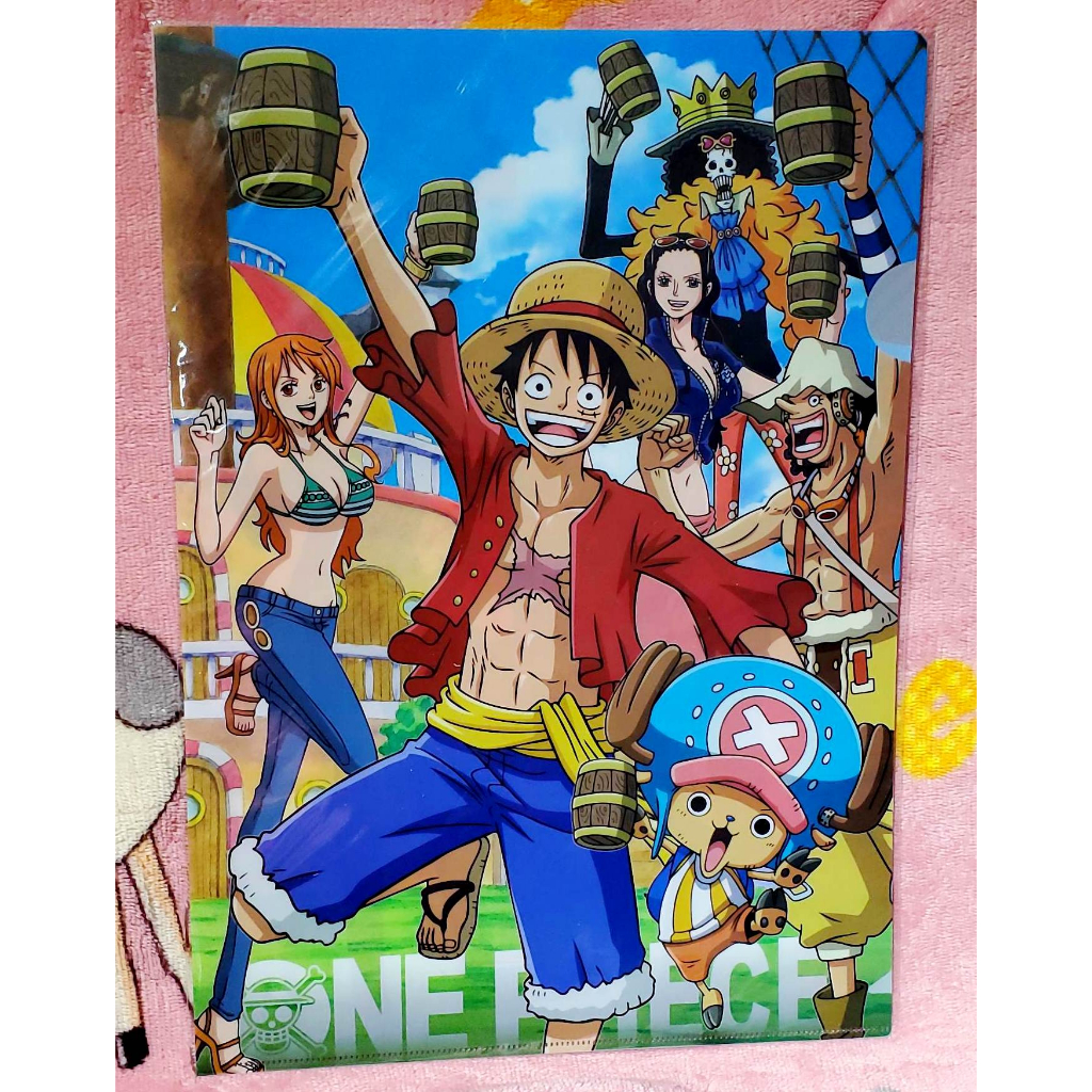 ONE PIECE海賊王航海王A4文件夾資料夾香吉士魯夫喬巴香吉士騙人布娜美索龍羅賓佛朗基布魯克等人  D
