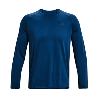 Under Armour 長袖 T-Shirt UA Tech 2.0 男款 長袖T恤 長袖上衣 T恤 透氣 舒適 礦藍