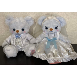 日本迪士尼商店絕版大學熊灰姑娘亨利王子新郎新娘款SS號娃娃