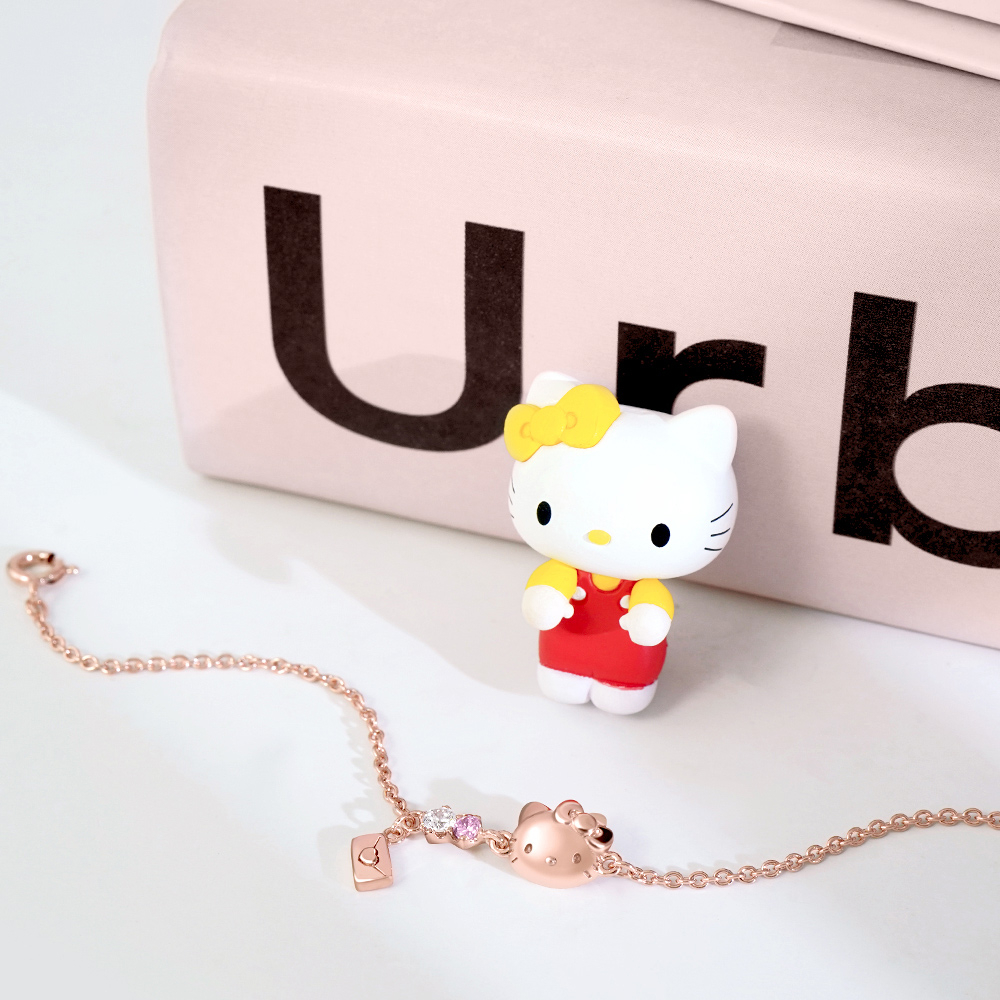 STORY故事銀飾-Small Gift for U系列-Hello Kitty 凱蒂貓禮物純銀手鍊