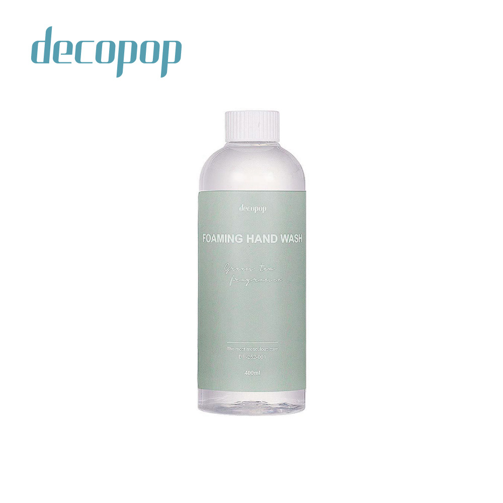 【decopop】抑菌洗手慕斯補充瓶-綠茶清香400ml (DP-252-001)