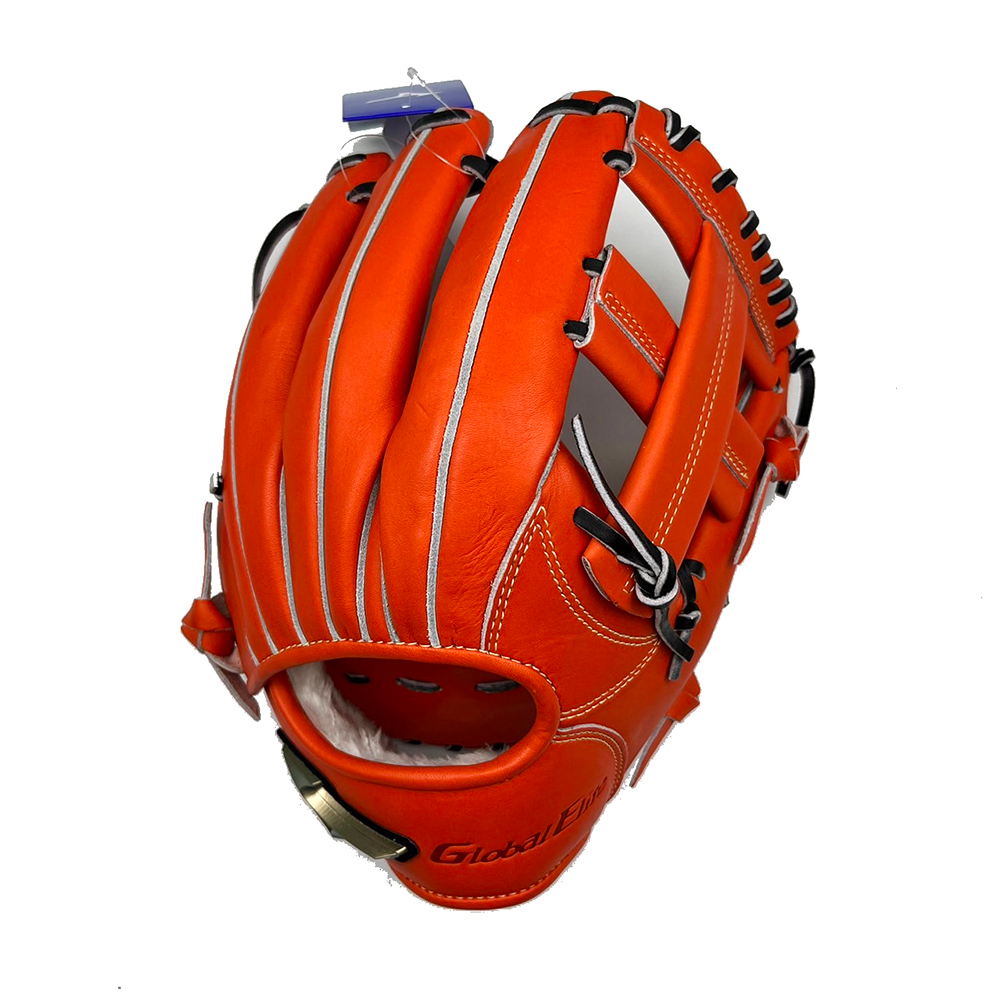 【超取免運】MIZUNO GE 矽膠標 11.5吋 棒球手套 內野 十字檔 橘紅色1AJGR29613