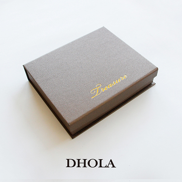 DHOLA｜【風情小套鍊盒(磁鐵)-咖啡】絨布袋 送禮包裝 手作 手工藝 飾品 配件 朵拉手藝材料店