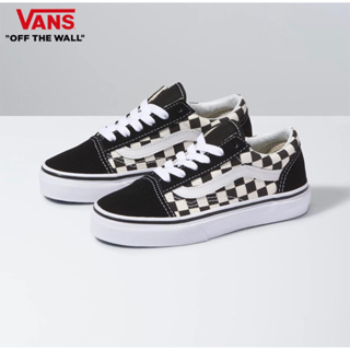 Vans old skool中童款黑白棋盤格滑板鞋