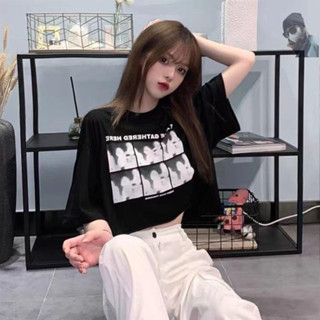 ❤️‍🔥臺中出貨❤️‍🔥韓版寬鬆百搭圓領短袖上衣 短袖t恤 女裝 顯瘦上衣 衣服 寬鬆上衣 素T 短版上衣