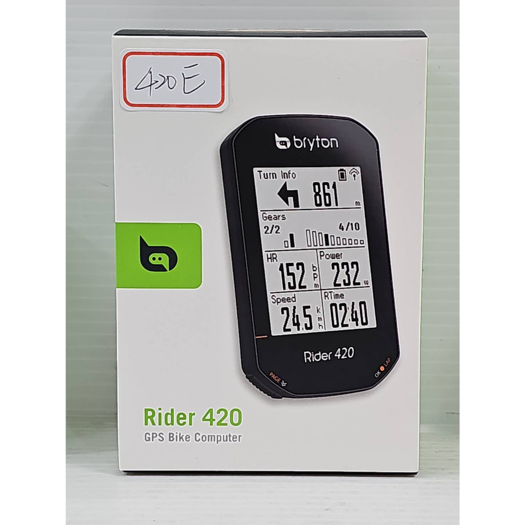 現貨 Bryton Rider 420E 主機+原廠固定座+充電線 GPS中文碼錶 420 E 會簡易導航的碼表
