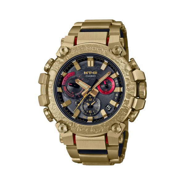 【CASIO G-SHOCK】卯兔年限定款月球表面運動腕錶-土金/MTG-B3000CX-9A/台灣總代理公司享一年保固