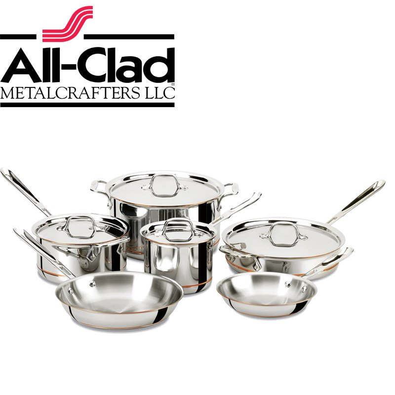 美國 All-Clad Copper Core 不銹鋼鍋 5層 10件組 不鏽鋼 平底鍋/炒鍋/煎鍋/湯鍋/燉鍋