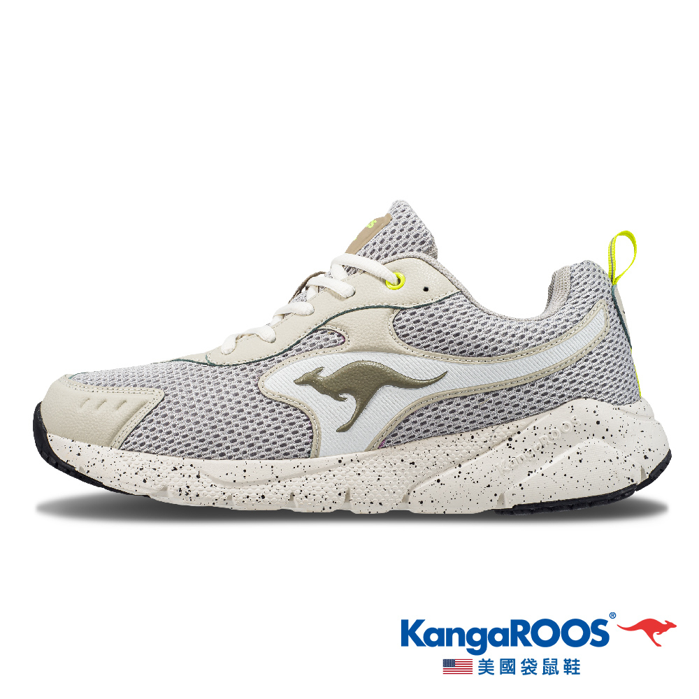 【KangaROOS 美國袋鼠鞋】男 VALLEY 透氣吸濕 緩震機能 慢跑鞋 (灰-KM21438)