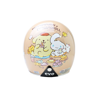 EVO CA310M 三麗鷗 布丁狗&大耳狗 精裝銀邊安全帽 正版授權 MIT 半拆 獨家【智同官方旗艦店】