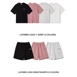 [1004Kor] 韓國代購 23SS OiOi LAYERED LOGO 男女 短袖 上衣 短褲 休閒套裝