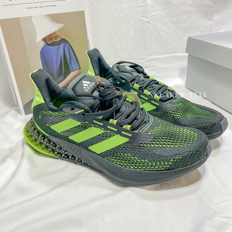 【現貨｜𝟐𝟒𝐡𝐫𝐬內寄出🔥】 ADIDAS 4D FWD PULSE 黑綠 3D立體緩震 慢跑鞋 男（Q46451）