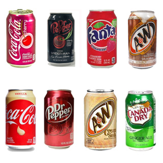 美國汽水-Dr Pepper / A&W麥根沙士 / CANADA DRY / COCA 櫻桃可樂/香草可樂 355ml