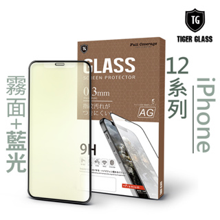 T.G iPhone 12 12 Pro Max 12 mini 超強二合一藍光+霧面9H滿版鋼化玻璃