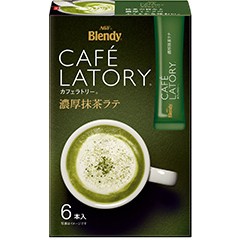 日本AGF  Blendy Cafe Latory 濃厚抹茶拿鐵 濃厚抹茶風味6入/盒