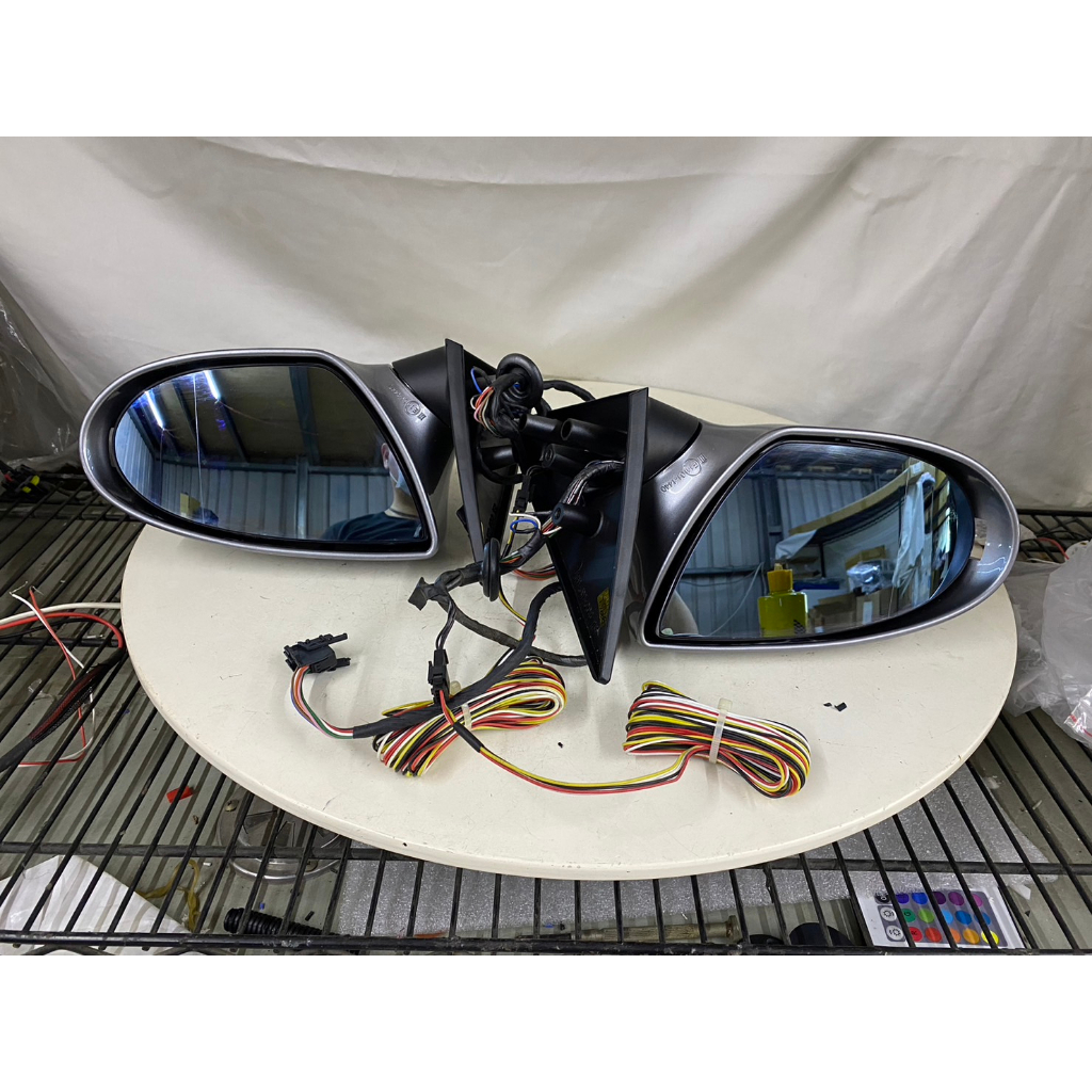 小瑕疵 卡嗶車燈 適用於 BMW 寶馬 E46 兩門 M5款 後視鏡總成 含 LED燈條 TH-5M-004