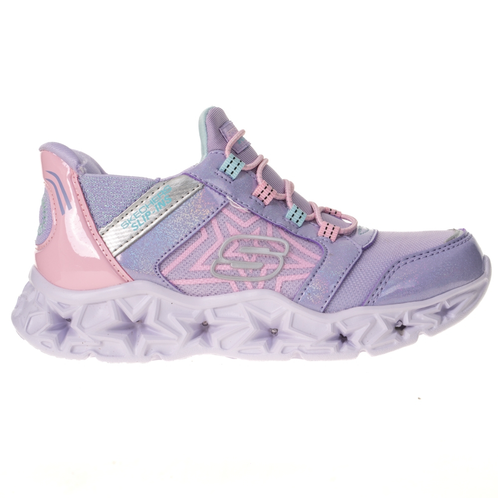 SKECHERS 休閒鞋 運動鞋 GALAXY LIGHTS 中童 大童 童鞋 303701LLVMT 粉紫