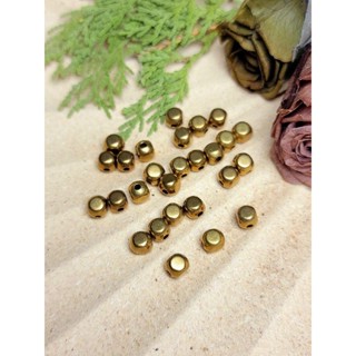 💫晶飾界💫黃銅配件系列5×5.5mm/4×4mm/2.5×2.5mm圓角方型隔珠diy手鍊項鍊配件復古風格古董懷舊仿舊風