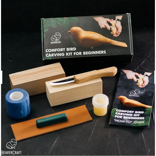 [倉禾工具] 小海狸 BEAVER CRAFT 手作雕刻材料包-小鳥 (含工具及雕刻素材) DIY 材料包 手工藝材料