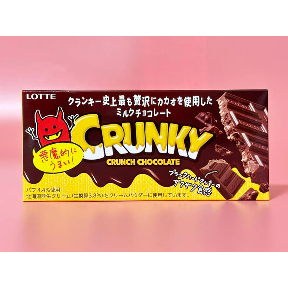 3/30新品到貨~LOTTE商品~ 惡魔之CRUNKY 巧克力 CRUNKY史上最奢華的牛奶巧克力