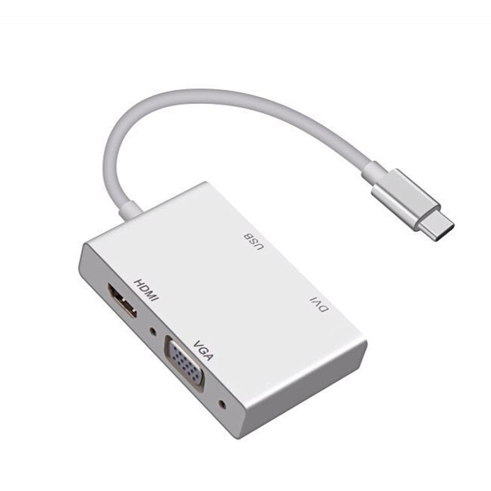 快速出貨_品名: USB 3.1 Type-C轉HDMI VGA DVI HUB TYPE-C轉HDMI(顏色隨機) J