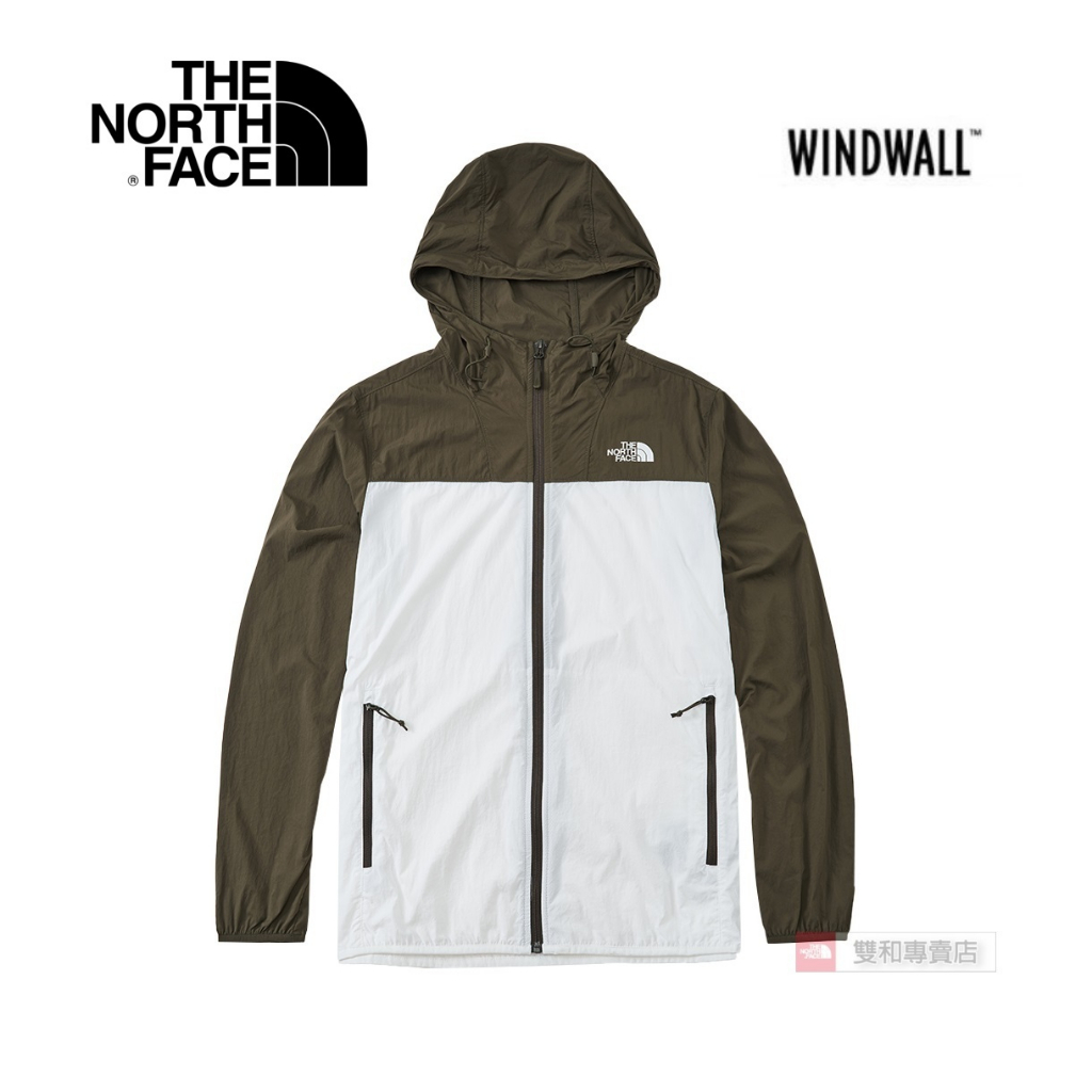 -七折特價-滿3000免運 [雙和專賣店] THE NORTH FACE 男 防曬兜帽外套/4U8X/白.橄欖綠