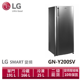 LG樂金 GN-Y200SV 單門變頻冰箱 精緻銀/ 191公升 (備註-冷凍會結霜)