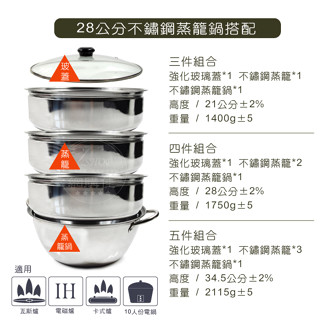 蒸鍋 湯鍋 電鍋蒸盤 不鏽鋼蒸籠 蒸籠組 電鍋蒸架 蒸籠 強化玻璃 鍋蓋 10人份電鍋 11人份電鍋 可用 臺灣製