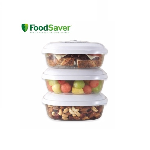 可現場取貨【美國FoodSaver】真空三明治保鮮盒(3入組)